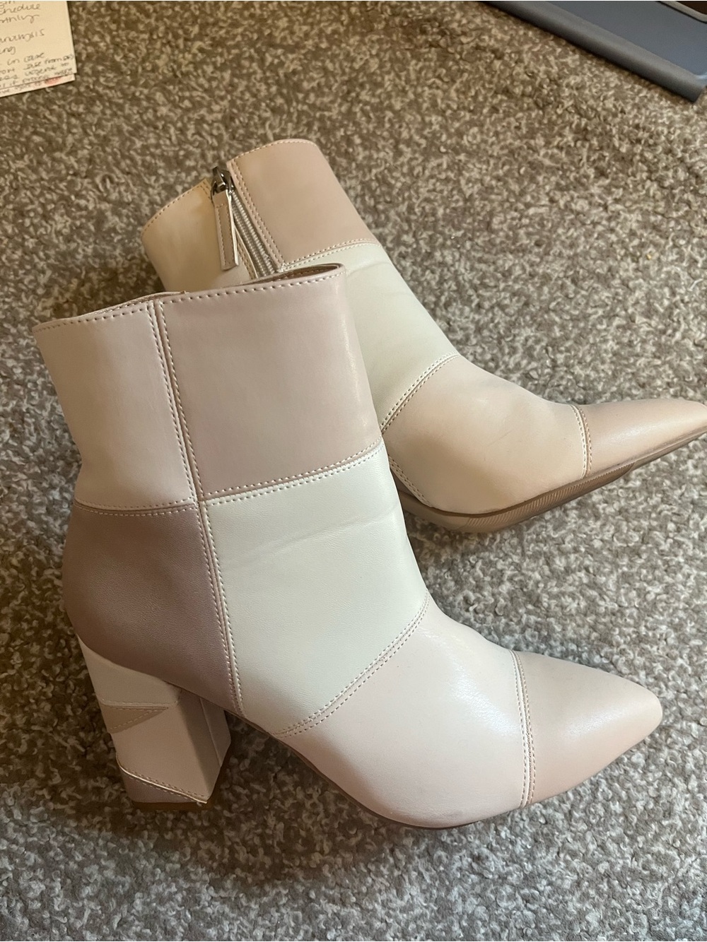 Madden Girl Flex Ankle Boot Nude Multi Patchwork
